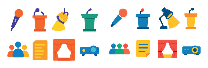 Public Speaking Icons