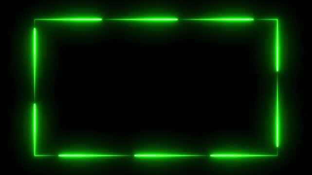 Glowing neon green webcam overlay with smooth rounded frame ideal for live streaming gaming digital celebrations modern tech visuals and esports themed content on transparent alpha