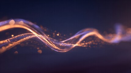 Abstract data analytics concept with flowing connections and symbolic elements on a modern background. pitch deck slides.