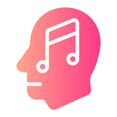 music gradient icon