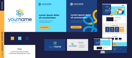 Modern Abstract graphic charter Business Communication