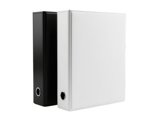 A pair of binders and notebooks on a table