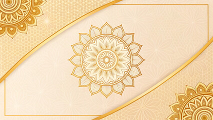 Indian lotus illustrations background generative ai