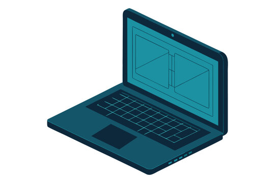 Laptop UI UX Wireframe Mockup Vector Design