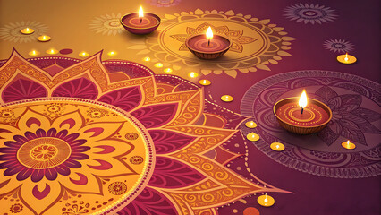 Indian diwali background generative ai
