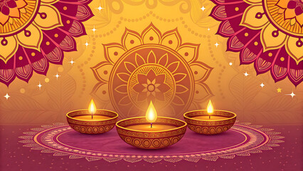 Indian diwali background generative ai