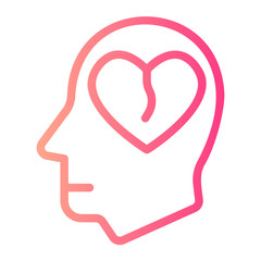 broken heart line icon
