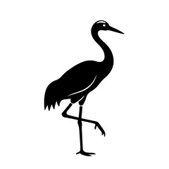 Crane Silhouette – Minimal Black Vector Icon