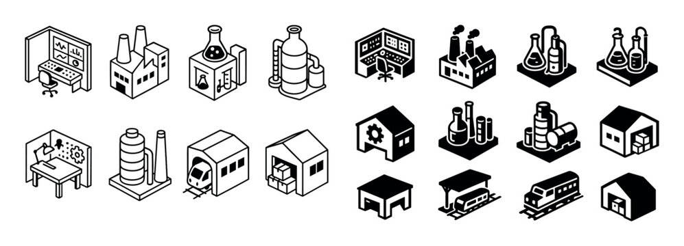 Isometric Process Icons