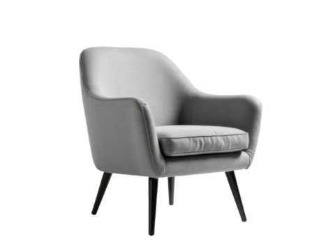 A simple yet elegant chair with black legs and a cushion, suitable for any room decor