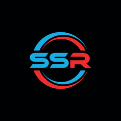 SSR low poly letter logo vector design. SSR lower poly logo design. Low poly logo.