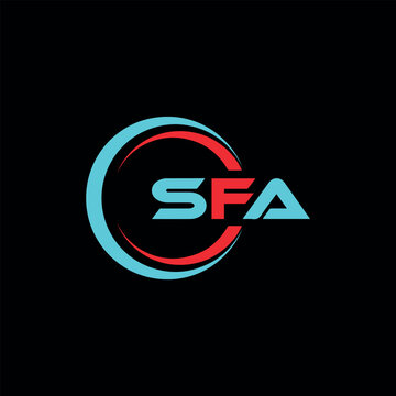 SFA low poly letter logo vector design. SFA lower poly logo design. Low poly logo.