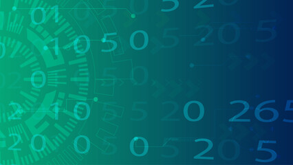 abstract binary code technology concept. Computer code background. Vector illustration Technology background with plexus effect.Big data concept