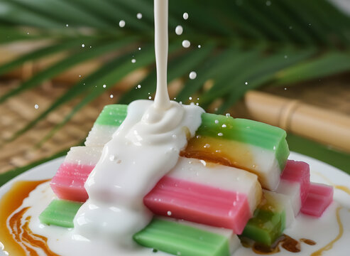Tittle and 45 seo keywords,it is Indonesian traditional food name Es Selendang Mayang