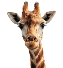 giraffe head isolated background
