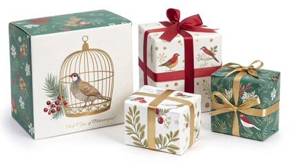 Creative packaging design inspired by days of Christmas featuring festive colors and patterns for holiday gifts