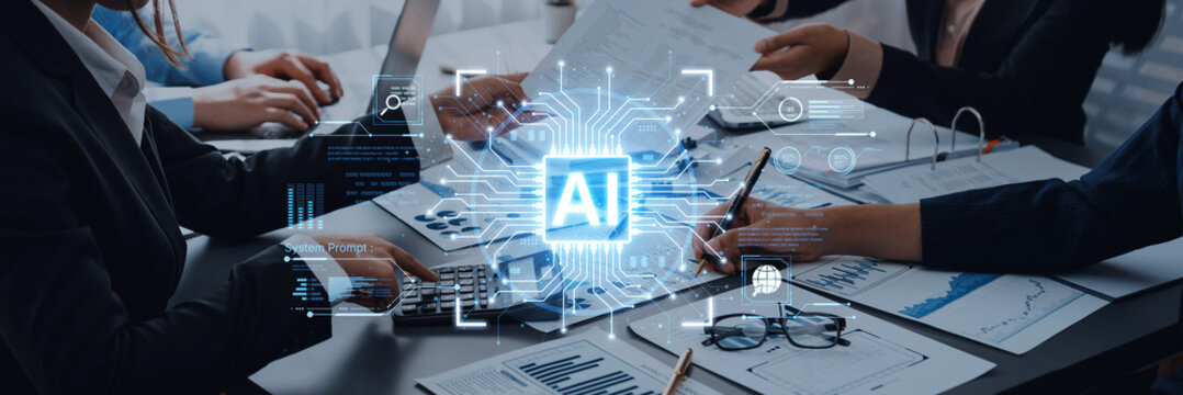 A futuristic AI core processor and system analytics dashboard. This concept highlights the raw processing power of AI for deep data analysis, system diagnostics, and global network monitoring. Fermion