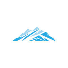 Abstract Blue Mountain Peaks Vector Illustration