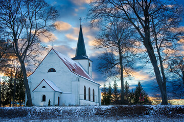Church in Zelki in Masuria, Poland