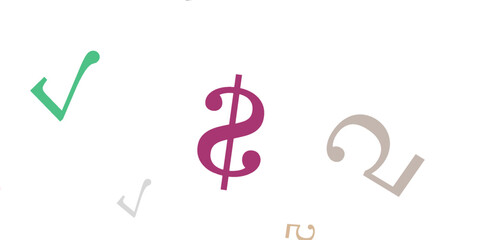 Light Pink, Yellow vector seamless template with isolated letters. Shining illustration with ABC symbols on abstract template. Texture for window blinds, curtains.