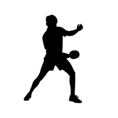 Obraz premium tenis player silhouette vector