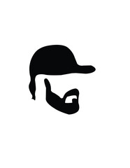 vector illustration of a silhouette of a hat