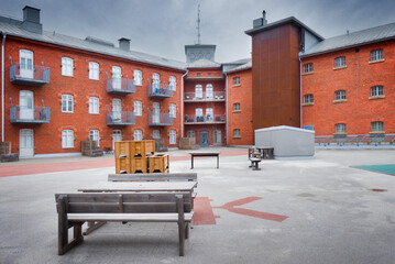 Apartments and business premises built in the area of former prison on Kakolanmäki hill in Turku, Finland