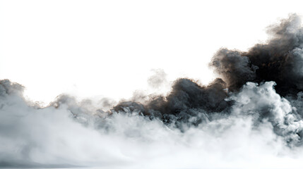 Fog, dark, horror, smoke, texture creepy fog on white background. Perfect overlay for Halloween scenes, spooky posters, or eerie cinematic effects. 