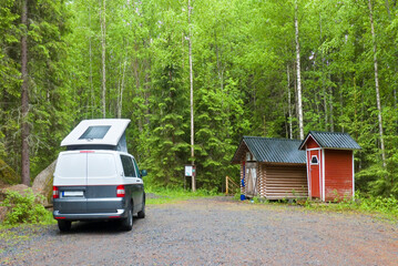 Relaxing in a camper in the bosom of nature in Koljatti, Finland