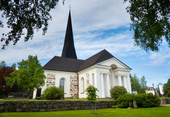 Medieval stone Pedersöre Church in Jakobstad, Finland