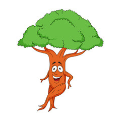 Adorable tree with a face