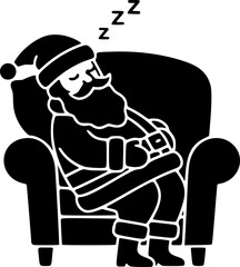 Santa Claus Napping on a Couch Icon