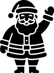 Santa Claus Waving Hand Greeting Icon