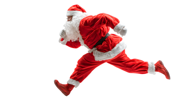 Playful: "Making Good Time!" or "The Speed of Christmas" isolated on white background