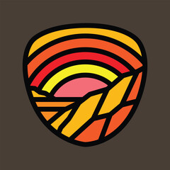 Sunset graphic illustration vector art t-shirt design