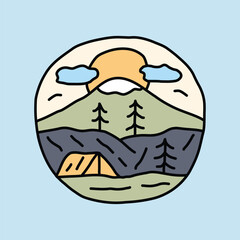 Camping and travel graphic illustration vector art t-shirt design