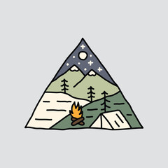 Bonfire graphic illustration vector art t-shirt design