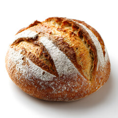 Loaf of bread isolated on white background