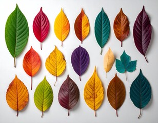 Obraz premium Beautiful multicolor leaf arrangement art high resolution wallpaper