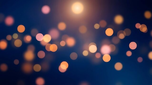 Abstract background with warm golden and pink bokeh lights