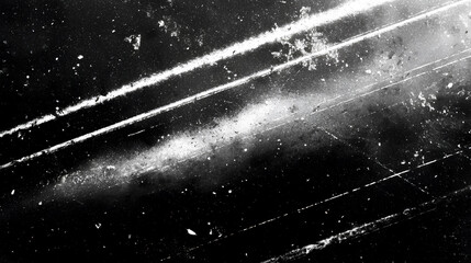 Obraz premium Old film texture with scratches, noise and glitch shapes. Realistic film texture in black-white, dust and grain. Stock Illustration