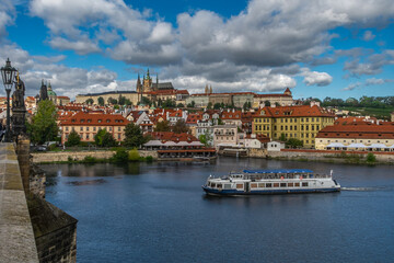 Prague riverside view