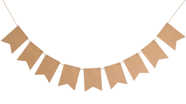 Bunting decoration made of paper, ideal for celebrations and events, adds festive touch to any space