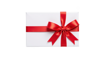 Beautifully wrapped gift box with red ribbon, perfect for celebrations and special occasions, evokes feelings of joy and anticipation