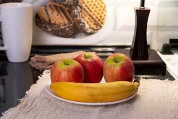 Cozy Kitchen Still Life with Fresh Fruit