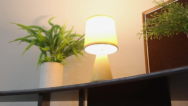 Smart bulb showcasing home automation and energy efficient lighting on a shelf.