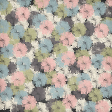 grunge background with flowers