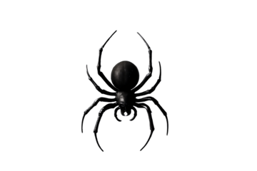 Spooky black widow spider silhouette hanging, Halloween craft perfect for parties and window displays.
