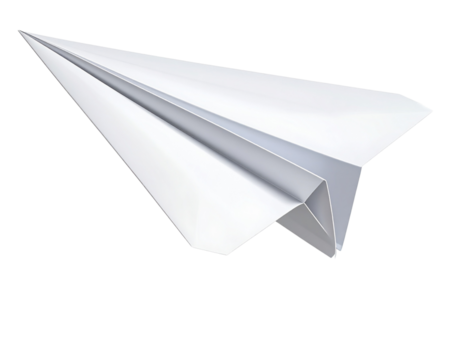  3D Paper Plane Icon, Isomc View, isolated transparent background png.jpg - Powered by Adobe