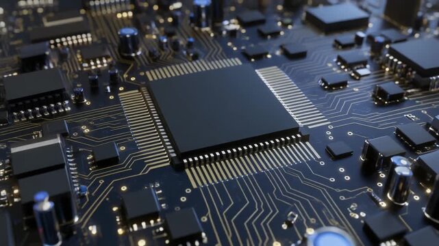 Advanced microchip powering innovation with intricate design and seamless integration